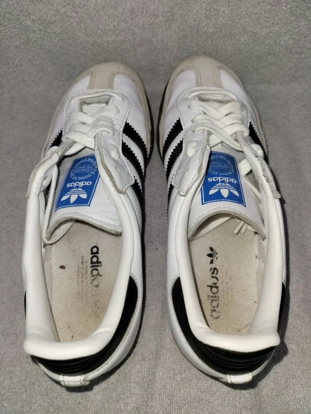 Adidas Samba OG Sneakers IG9030 White/Black Brown Gum Sole Women's/Ladies Size 7